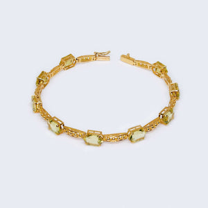 14K Gold Green Color Gems Bracelet 14K Gold Green Color Gems Bracelet