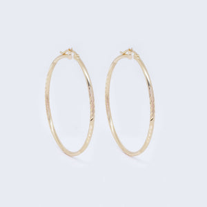 14K Gold Twisted Hoop Earrings 14K Gold Twisted Hoop Earrings