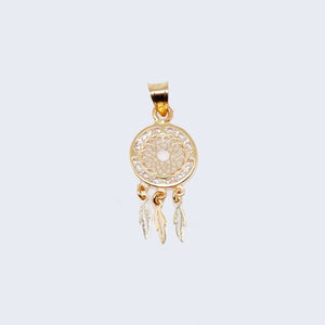 14K Gold Nightmare Catcher Pendant Charm 14K Gold Nightmare Catcher Pendant Charm