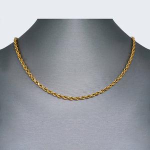 14K HOLLOW ROPE CHAIN 14K HOLLOW ROPE CHAIN