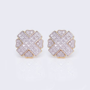 10K Clover Closs 0.4ct Diamond Stud Earrings 10K Clover Closs 0.4ct Diamond Stud Earrings
