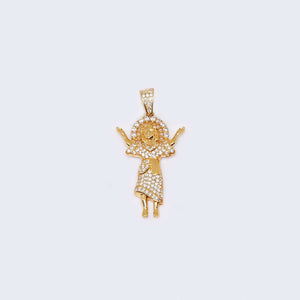 14K Gold Baby Jesus Cubic Zirconia Charm Pendant 14K Gold Baby Jesus Cubic Zirconia Charm Pendant