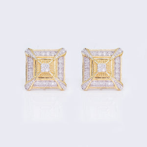 10K 0.35ct Diamond Vintage-Style Frame Stud Earrings 10K 0.35ct Diamond Vintage-Style Frame Stud Earrings