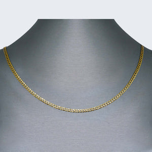 14K SOLID CUBAN FLAT YELLOW GOLD 14K SOLID CUBAN FLAT YELLOW GOLD