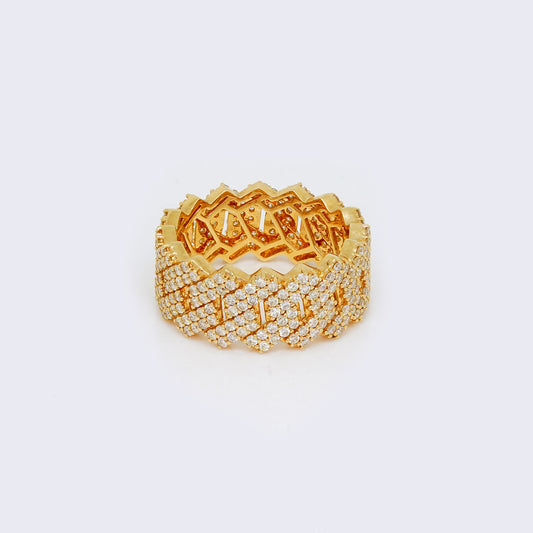 14K 4ct Diamond Cuban Band