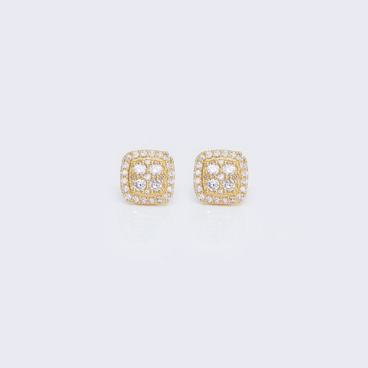 14K Gardenia Cubic Zirconia Earrings
