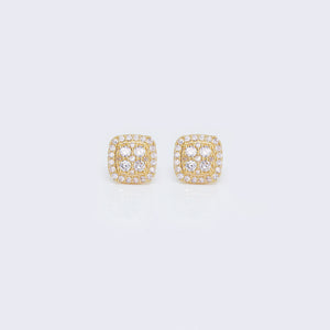 14K Gardenia Cubic Zirconia Earrings 14K Gardenia Cubic Zirconia Earrings