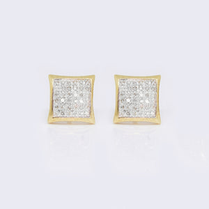 10K Square Micro Pave 0.32ct Diamond Stud Earrings 10K Square Micro Pave 0.32ct Diamond Stud Earrings