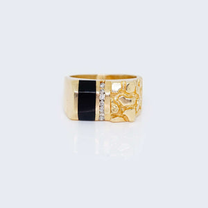14K ONIX & DIAMOND NUGGET 14K ONIX & DIAMOND NUGGET