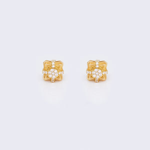 14K Cross shape Cubic Zirconia Stud Earrings 14K Cross shape Cubic Zirconia Stud Earrings