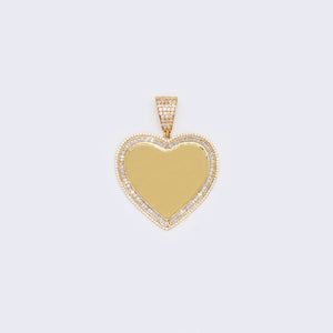 14K Gold Photo Frame Heart Pendant 14K Gold Photo Frame Heart Pendant