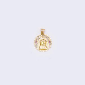 14K Santa Babara with Ruby Charm 14K Santa Babara with Ruby Charm