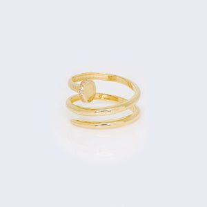 14K Juste Un Clou Cubic Zirconia Band Ring 14K Juste Un Clou Cubic Zirconia Band Ring