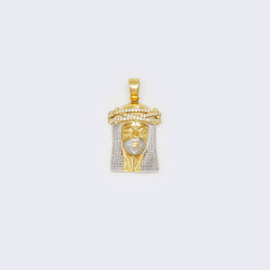 14K Moissanite Crucifix Jesus Face 14K Moissanite Crucifix Jesus Face