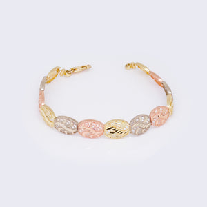 14K Tennis Multi-Tone Gold Fine Bracelets 7" 14K Tennis Multi-Tone Gold Fine Bracelets 7"