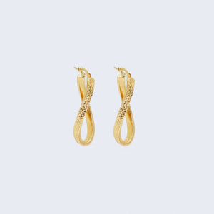 14K Gold Twisted Hoop Earrings 14K Gold Twisted Hoop Earrings