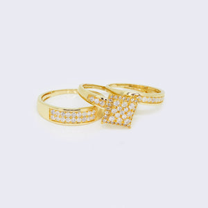 14K 1.23CT Diamond Tri Set 14K 1.23CT Diamond Tri Set