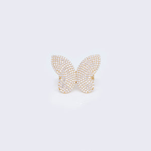 14K Micro Cubic Zirconia Pave Butterfly RIng 14K Micro Cubic Zirconia Pave Butterfly RIng