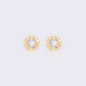 14K Tiny Double Layer Round 0.33ct Diamond Stud Earrings 14K Tiny Double Layer Round 0.33ct Diamond Stud Earrings