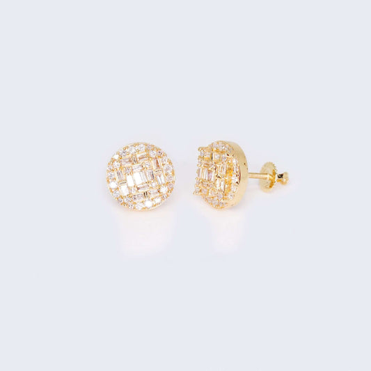 14K Gold Round Design 0.66 CTW Diamond Earrings