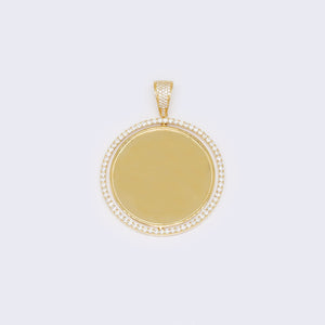 14K Round CZ Memory Picture Charm 14K Round CZ Memory Picture Charm