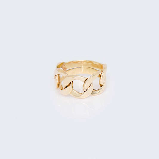 14K Curb Chain Link Ring