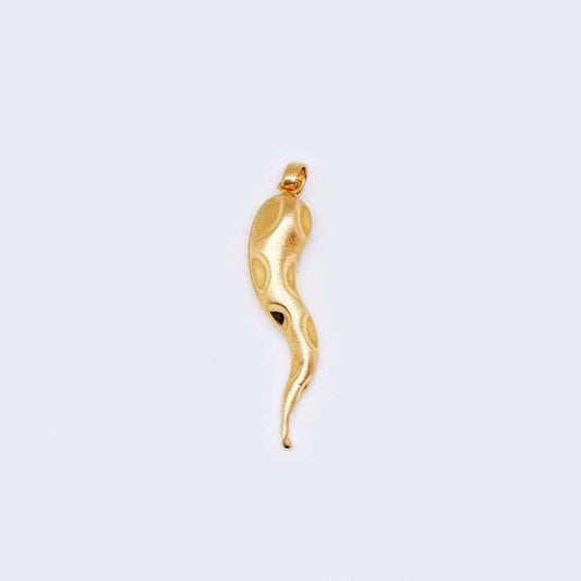 14K Gold Tail Pendant Charm
