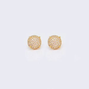14K Sugar Stacks Pave Cubic Zirconia Stud Earrings 14K Sugar Stacks Pave Cubic Zirconia Stud Earrings