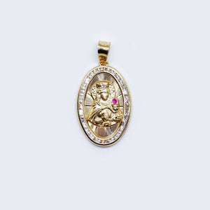 14K Saint Barbara Cubic Zirconia Pendant Charm 14K Saint Barbara Cubic Zirconia Pendant Charm