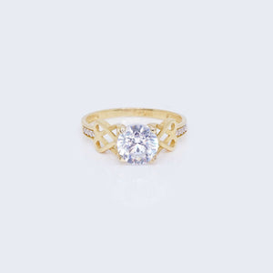 14K Gold Royal Engagement Ring with Cubic Zirconia 14K Gold Royal Engagement Ring with Cubic Zirconia