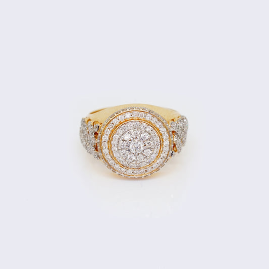 14K 2.8ct Diamond Round Cluster Ring