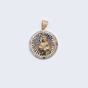 14K Saint Barbara Cubic Zirconia Pendant Charm 14K Saint Barbara Cubic Zirconia Pendant Charm