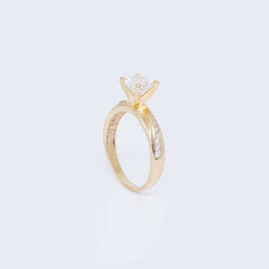 14K Thin Cubic Zirconia Engagement Ring 14K Thin Cubic Zirconia Engagement Ring