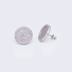 14K Large Round Micro Pave 0.66ct Diamond Stud Earrings 14K Large Round Micro Pave 0.66ct Diamond Stud Earrings