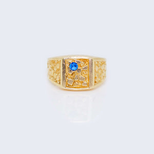 14K NUGGLE BLUE RING 14K NUGGLE BLUE RING