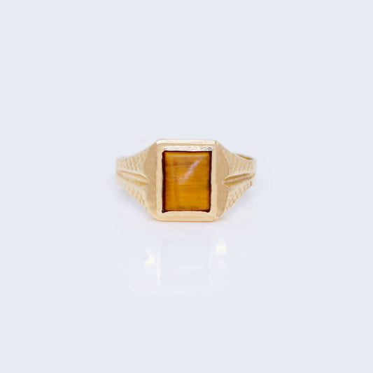 14K BROWN SQUARE RING