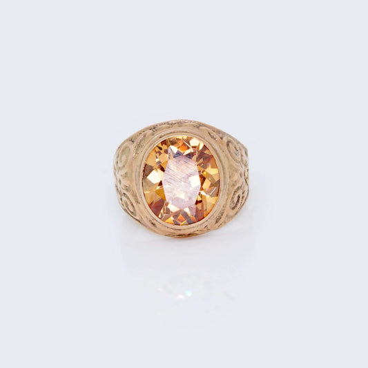 10K CITRINE OVAL STONE