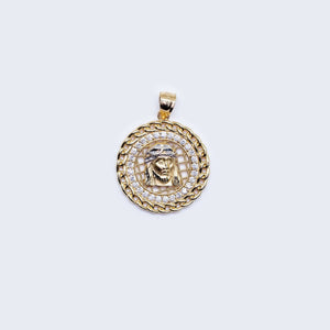 14K Christ Face Pendant Charm 14K Christ Face Pendant Charm