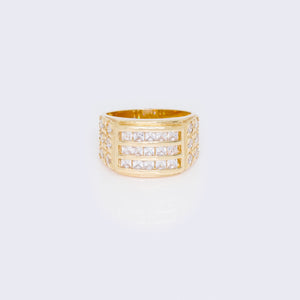 14K Cubic Zirconia Fashion Cluster Ring 14K Cubic Zirconia Fashion Cluster Ring