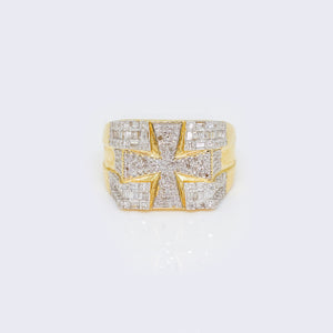 14K Baguette Cross 1.19ct Diamond Ring 14K Baguette Cross 1.19ct Diamond Ring