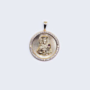14K Saint Barbara Cubic Zirconia Pendant Charm 14K Saint Barbara Cubic Zirconia Pendant Charm