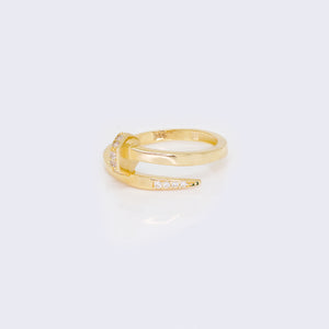 14K Cubic Zirconia Juste Un Clou Ring 14K Cubic Zirconia Juste Un Clou Ring
