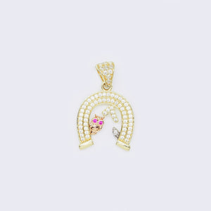 14k Gold 7 owl good luck Horseshoe 14k Gold 7 owl good luck Horseshoe
