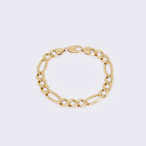 14K Solid Figaro Gold Bracelet 9 3/4¨ 10.6 mm 14K Solid Figaro Gold Bracelet 9 3/4¨ 10.6 mm