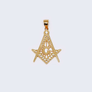 14K Gold Mason Figure Cubic Zirconia 14K Gold Mason Figure Cubic Zirconia