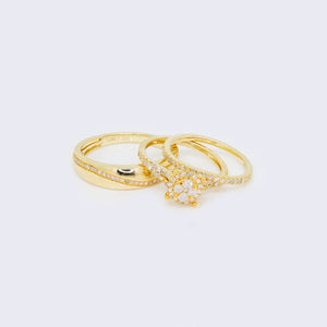14K 0.76CT Diamond Engagement Wedding Ring Trio Set 14K 0.76CT Diamond Engagement Wedding Ring Trio Set