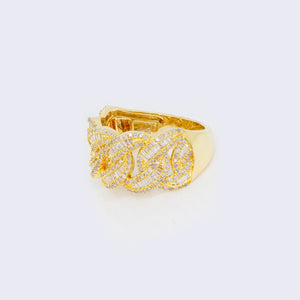 14K 1.5ct Diamond Micropave Chain Link Ring 14K 1.5ct Diamond Micropave Chain Link Ring