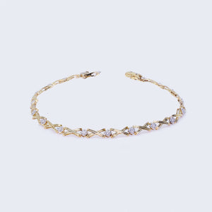 10K Gold XOXO Diamond Brac Bracelet 10K Gold XOXO Diamond Brac Bracelet