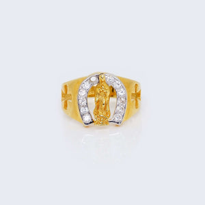 14K Cubic Zirconia VIRGEN HORSE SHOE 14K Cubic Zirconia VIRGEN HORSE SHOE
