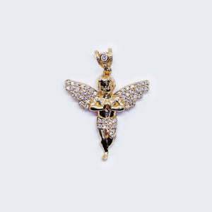 14K Praying Angel Cubic Zirconia Pendant Charm 14K Praying Angel Cubic Zirconia Pendant Charm
